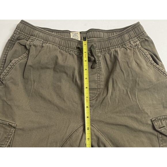 Faded Glory Pants Men Medium Cargo Jogger Streetwear Style Army Green Ankle Cuff - Picture 11 of 12